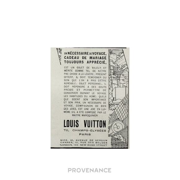 🔴 Louis Vuitton Antique Vintage Newsprint Ad - Vanity Case - Picture 6 of 8